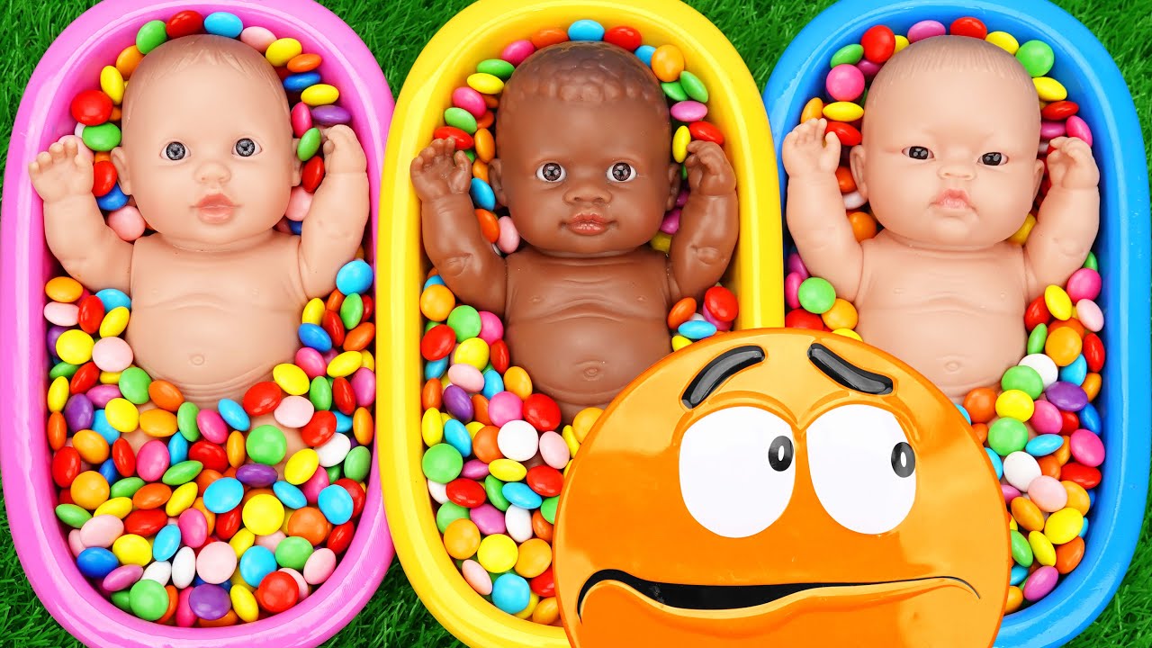 Satisfying Video l How to Make Rainbow Bathtubs into Mixing Slime with Glitter Pool Cutting ASMR 10