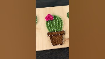 Cactus String Art #shorts #cactus #succulents #cactuslove