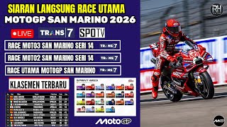 Jadwal Race Motogp San Marino 2026 Hari ini~Siaran Langsung Race MotoGP San Marino Seri ke 14 Live