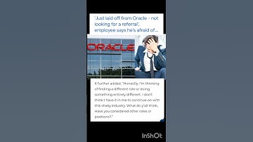 just laid off from #oracle 😢 #softwareengineer #itindustry #shortsviral #corporatelife #layoffs