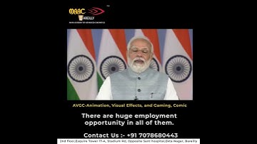 Our Honourable Prime Minister Shri Narendra Modi Ji Speech on Animation, VFX Education Industry