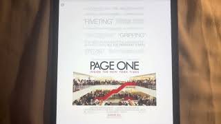 Happy 15th Anniversary to Page One: Inside The New York Times! (2011)