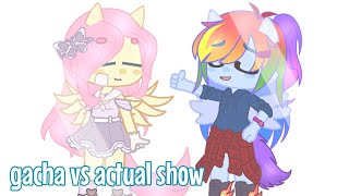 ˗ˏˋ  || gacha vs actual show || credits :: @• rainbows • || gc trend || mlp au ||