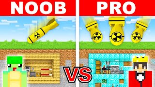 NOOB vs PRO: DOOMSDAY BUNKER House Build Challenge in Minecraft!