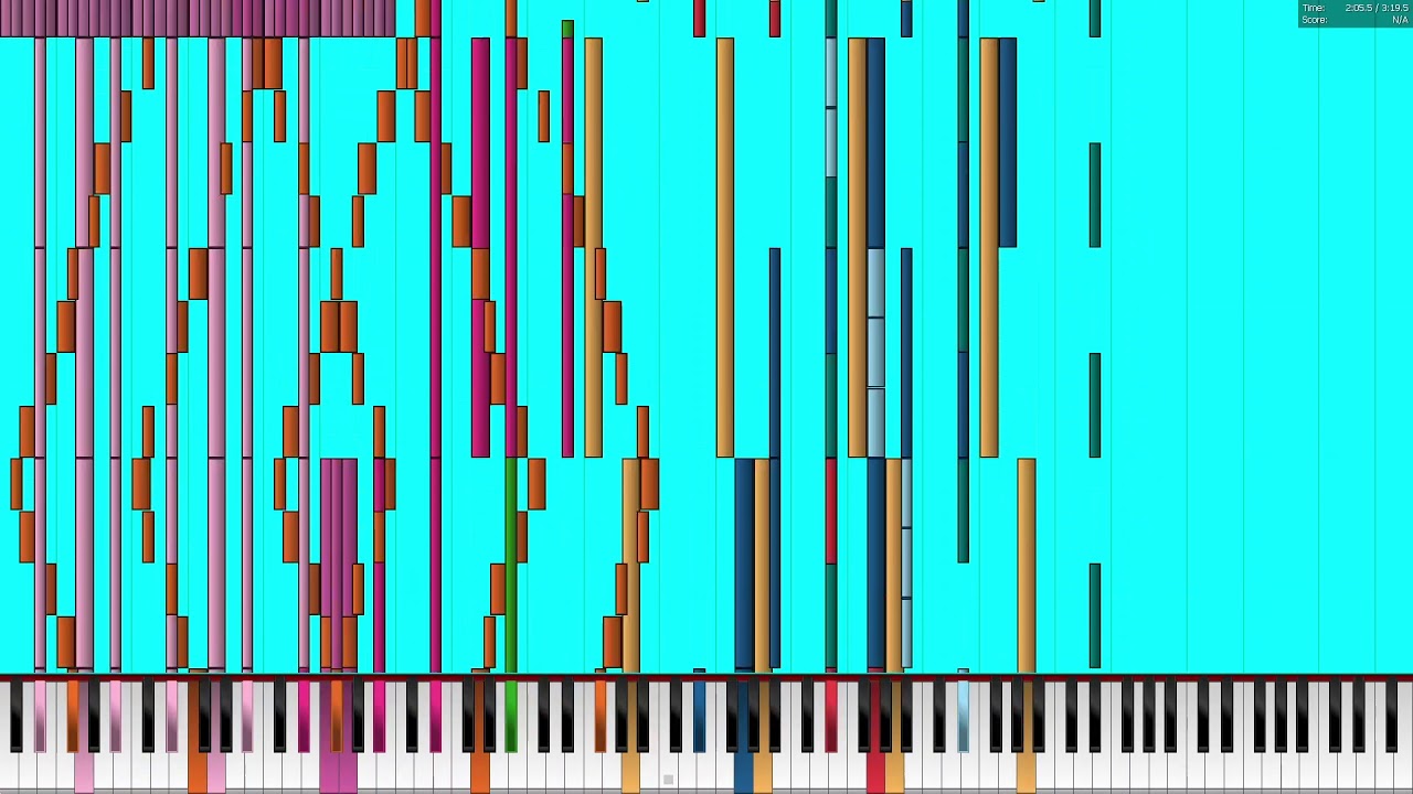 [BLACK MIDI] Reach for the Moon 5.55 million notes (MLP Note Colored ...