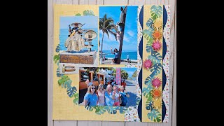 Curved Sunflower Scrapbook Border using Creative Memories Sunflower Fields Paper