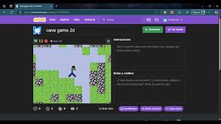 cave game 2d en Scratch