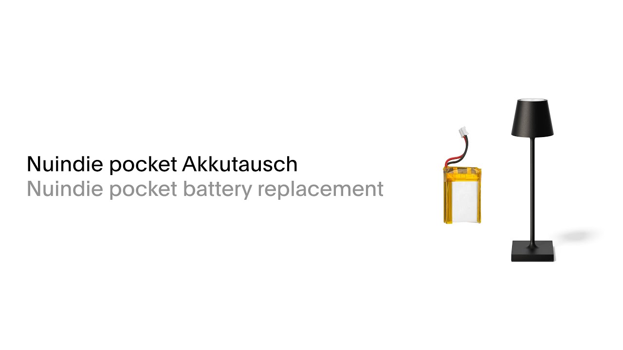 Nuindie pocket Akkutausch –  Videoanleitung