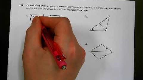 CPM Integrated I Lesson 7.1.7 More Congruence Flowcharts