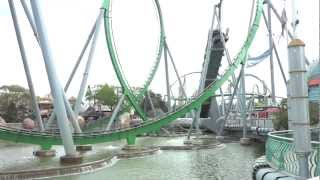 This is a good look at the ride dueling dragons islands of adventure.
despite some accidents happened earlier, it in full steam and wait
about 30 mi...