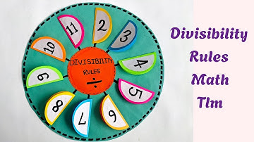 Divisibility rules Math project, Math TLM, Math project on divisibility rules #mathworkingmodel