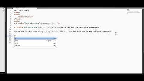 Responsive font size using html and css