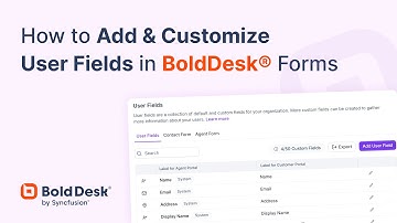 How to Add & Customize User Fields in BoldDesk Forms