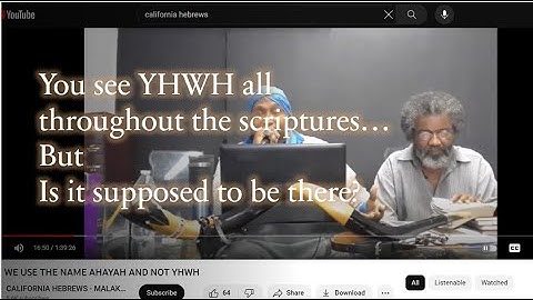 AHAYAH DECEPTION & ILLITERACY PT 1:  THE CALIFORNIA HEBREWS  & GOCC REPEAT OFFENDERS. NAME OR VERB?