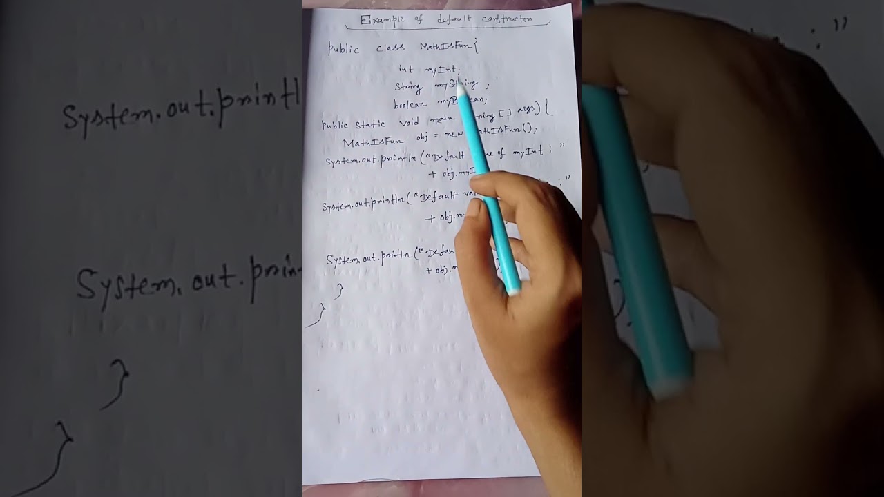 DEFAULT CONSTRUCTOR- EXAMPLE IN JAVA #java #defaultconstructor #javaprogramming