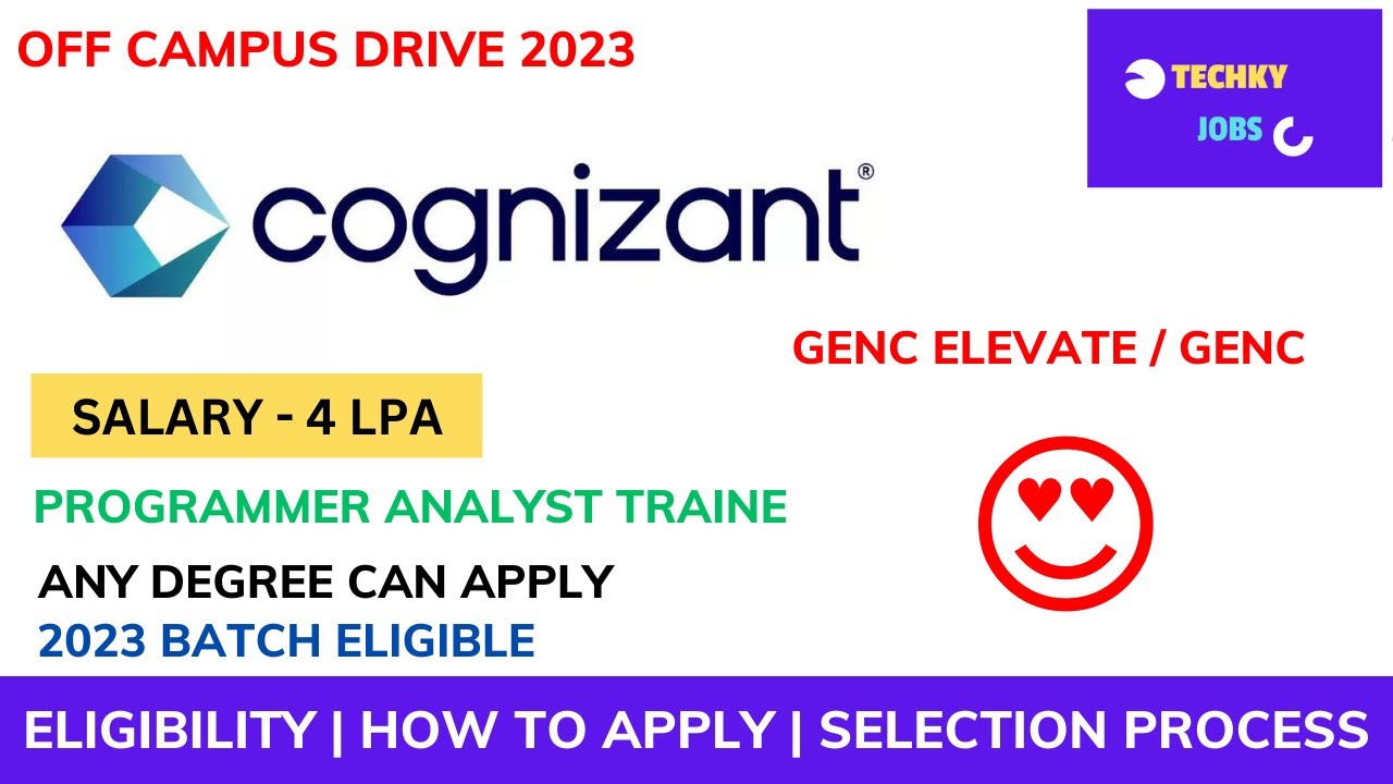 Cognizant recruitment 2023 | Off campus drive 2023 | Genc elevate ...