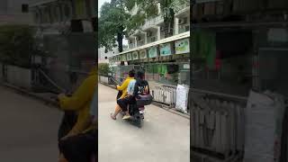 Suasana, Keindahan jalan Thailand sepeda listrik bonceng tiga  ???❤️ (06-08-2023|07.00) shorts