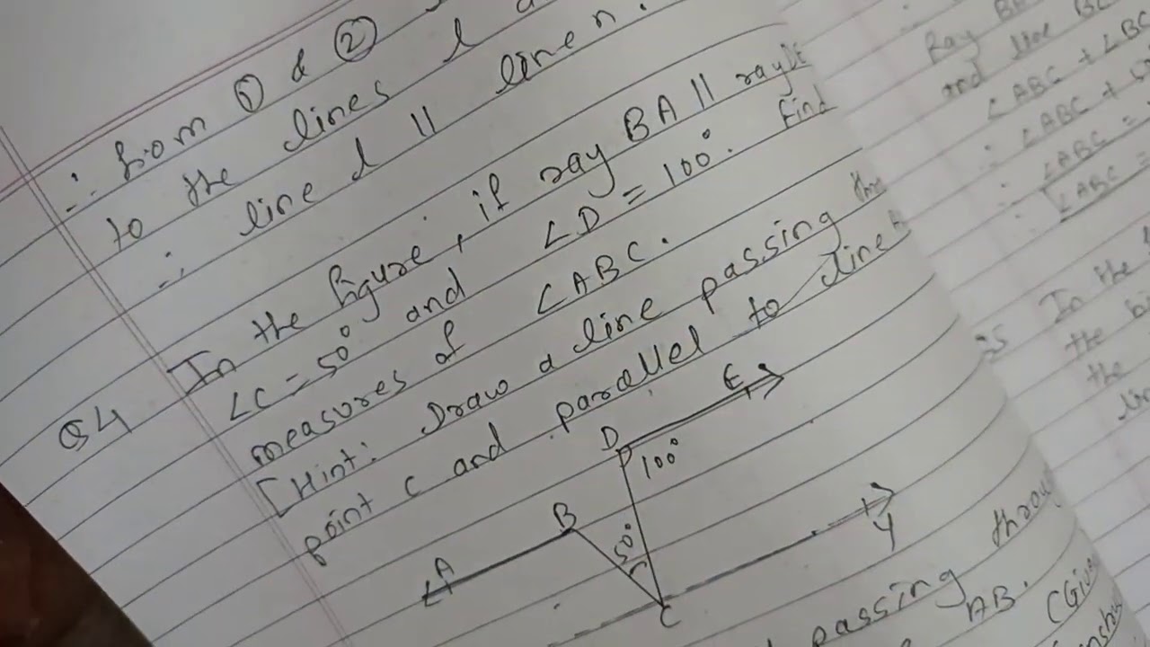 9th class (maths 2) chapter 2 parallel lines , practice set 2.2 - YouTube