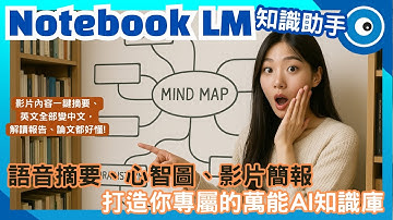NotebookLM新版全面實測：AI語音摘要、心智圖、影片簡報一次掌握