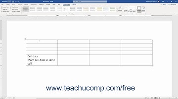Word 2019 and 365 Tutorial Creating Tables Microsoft Training