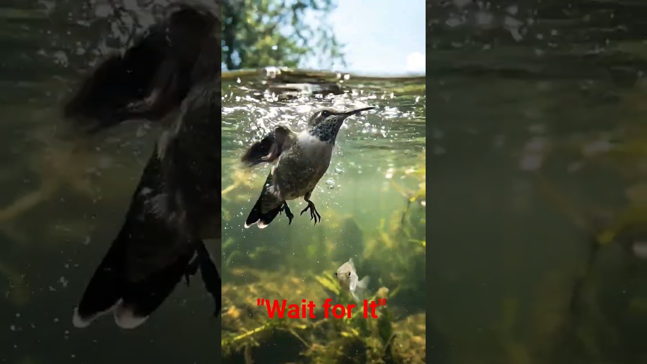 Unbelievable! Hummingbird vs Fish  Nature’sTiny Predator in Action 