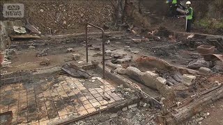 大分 大規模火災　火元の場所を報道陣に初公開(2025年12月25日)