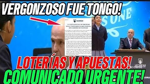 DIRECTO URGENTE TRAS COMUNICADO DE LOTERIAS Y APUESTAS DEL ESTADO TONGO EN LA LOTERIA NAVIDAD 2024