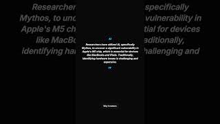AI just found a vulnerability in Apple's M5 chip