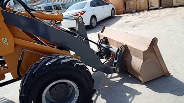 Everun wheel loaders- install bucket with quick hitch