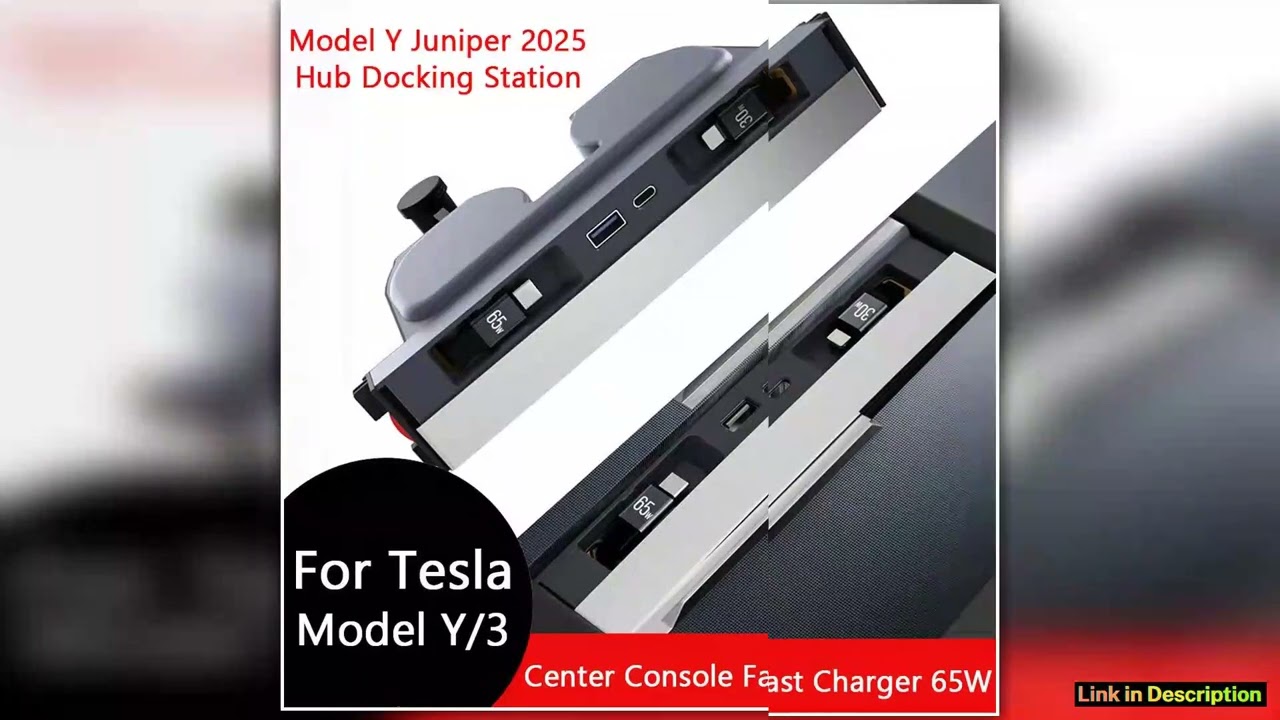 USB Hub For Tesla Model Y 2025 Juniper Model 3 Highland Center Console Fast Charger Interior