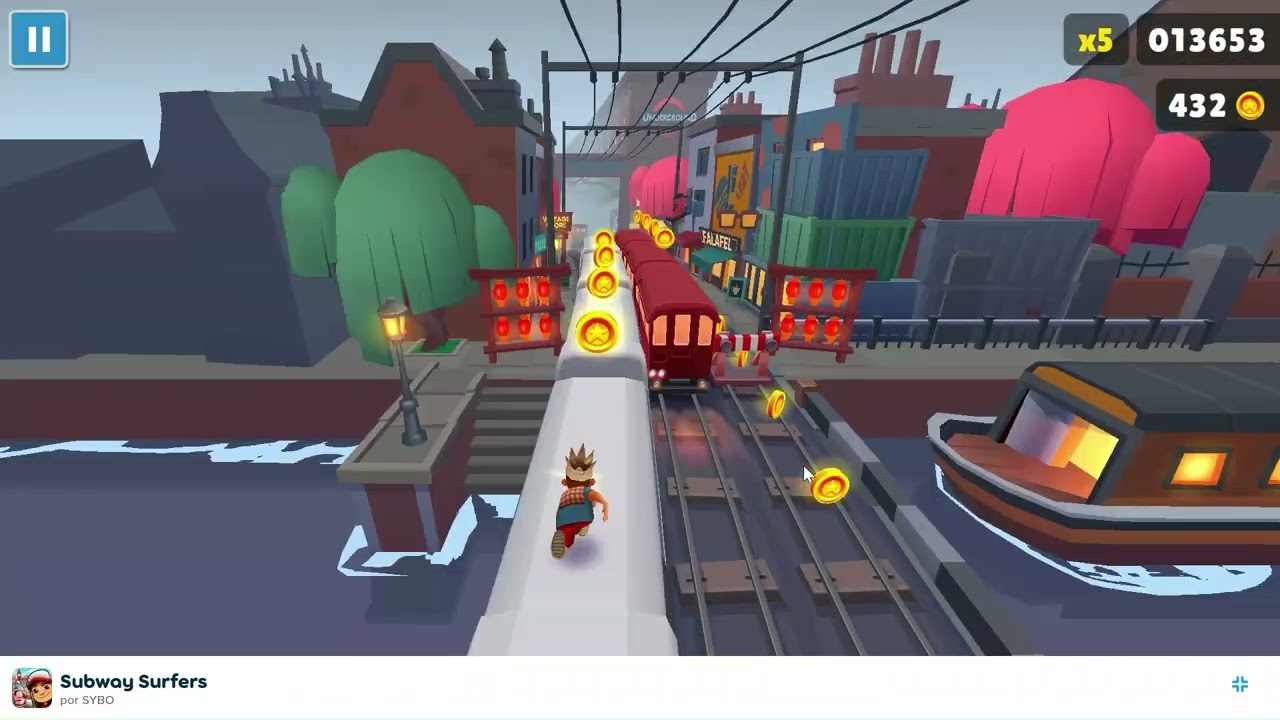 Subway Surfers London Lucky Creatures Colectando las letras HATS