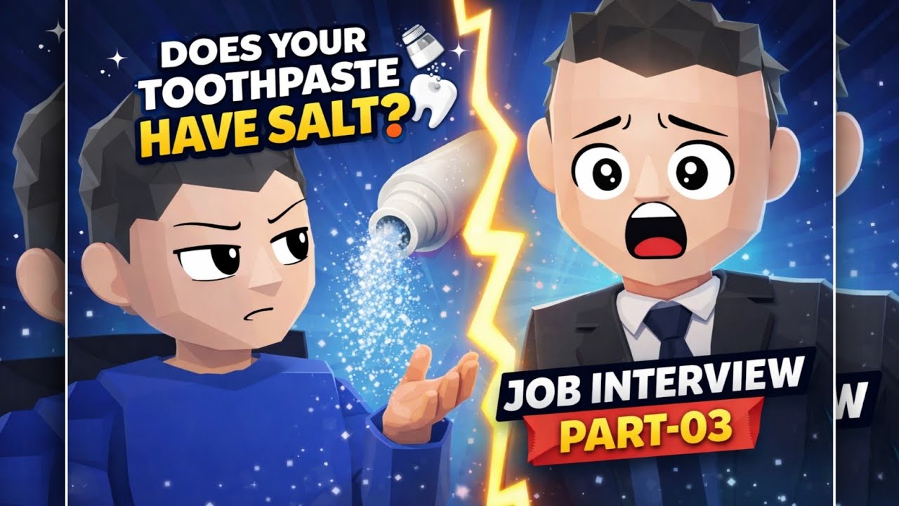 "Does your toothpaste have SALT?" 🦷 | Job Interview Part-03 (3D Animation)