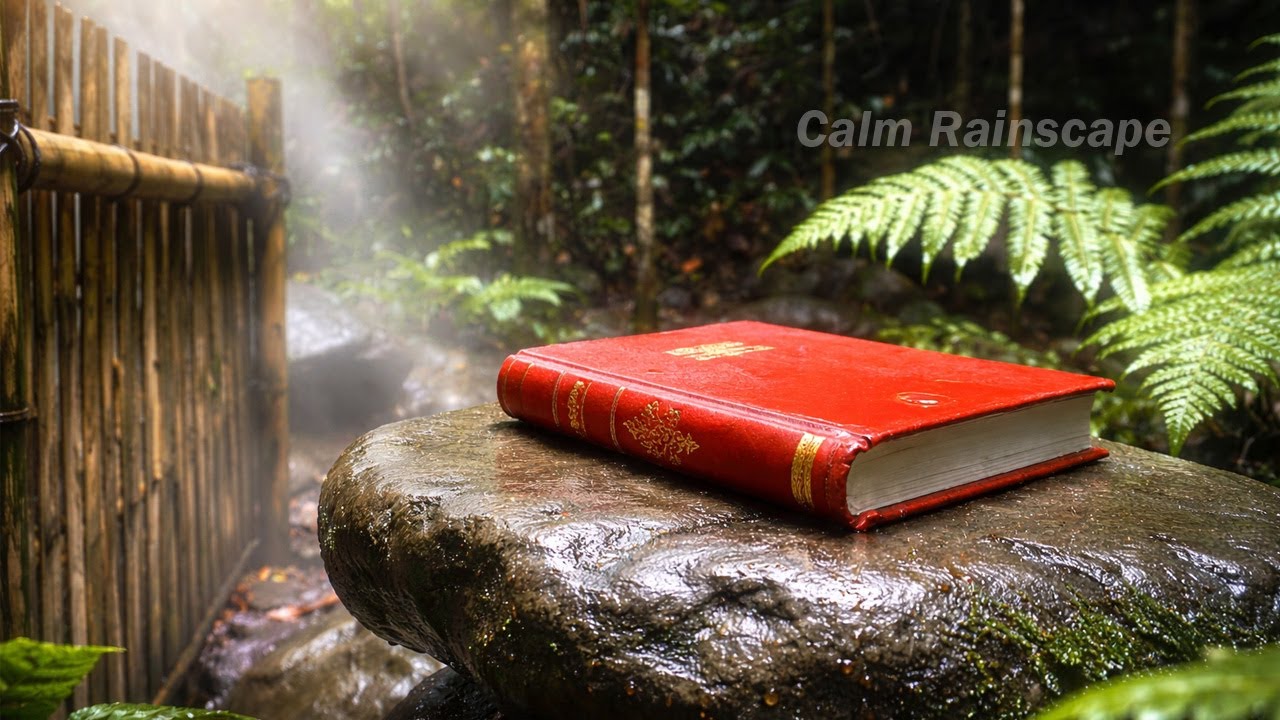 Moody Dark Forest Rain Ambiance | Red Book Aesthetic | Deep Sleep, Focus & Meditation Sounds