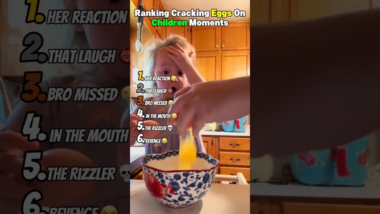 Ranking Cracking Eggs On Children Moments 😂