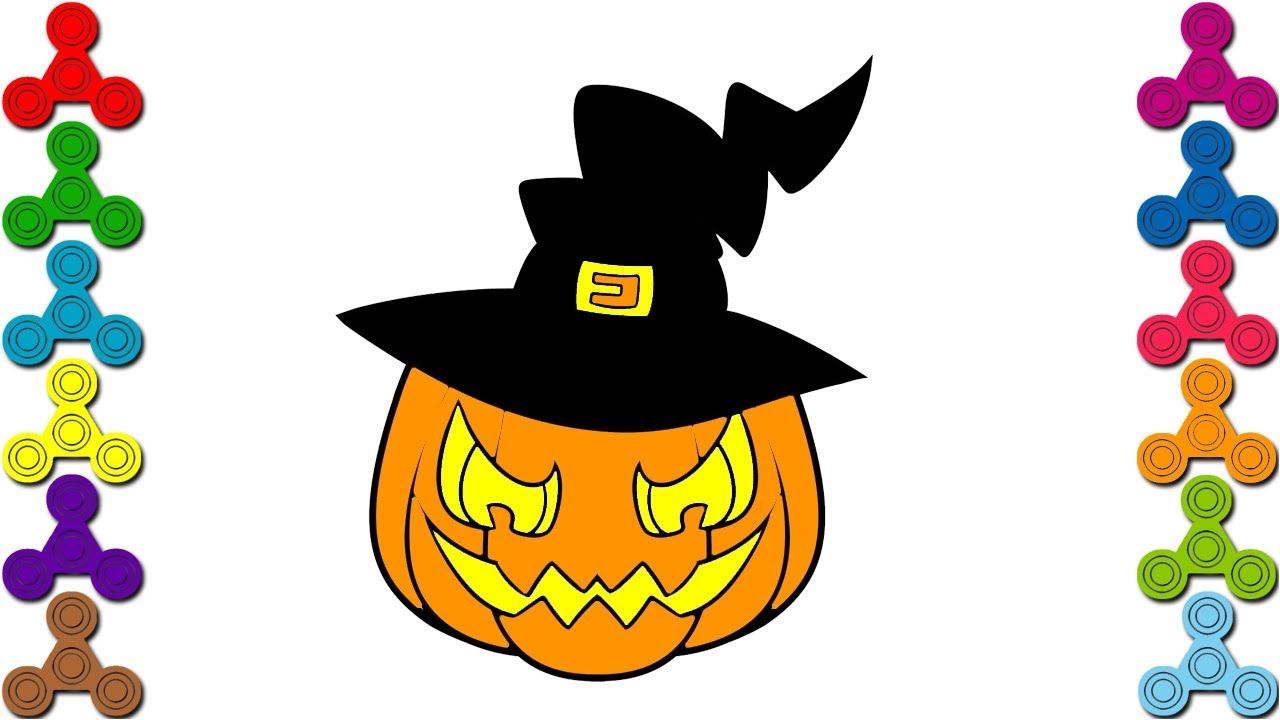 Vẽ quả bí ngô Halloween cho trẻ | How to draw Pumpkin for beginner ...