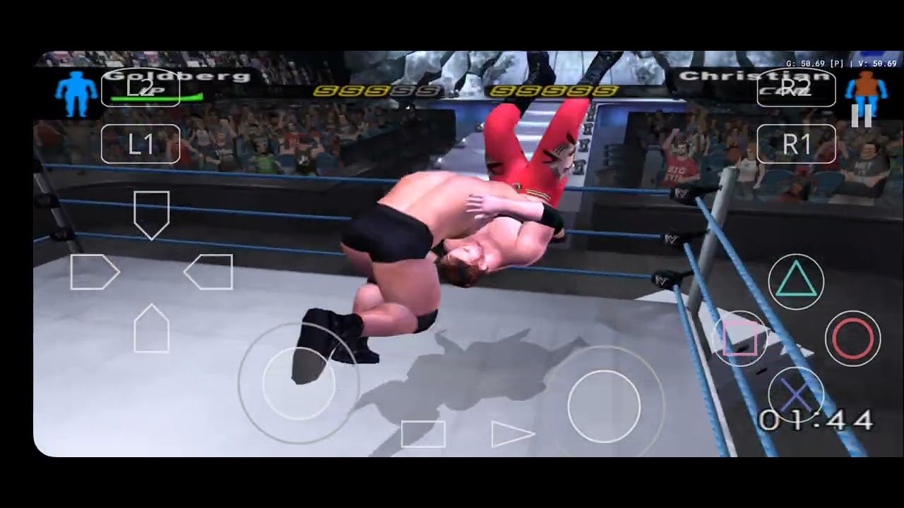 Goldberg vs Cristian Ps2 here comes the pain #wwe 