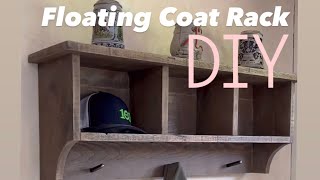 Famous DIY Floating Coat Rack | No Talk, No Music, Just Woodworking Profile