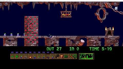 PSP Lemmings Superlemmini (One way digging to freedom)