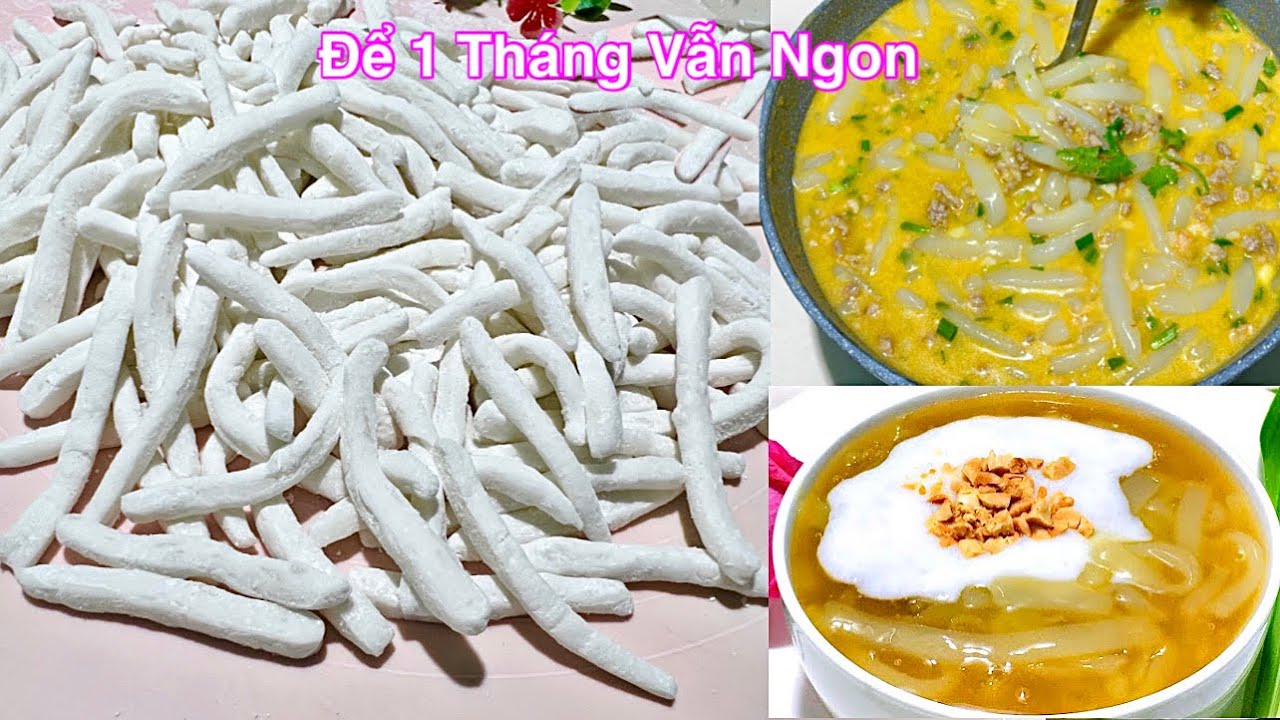 Làm Sợi Bánh Canh Xắt Tay Dai Ngon Trắng Tinh/ Bánh Canh Tôm Nước Cốt Dừa- Shrimp noodle soup