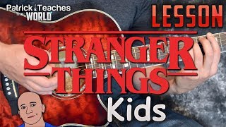 Stranger Things-Kids-Guitar Lesson-Tutorial-How to Play-Tabs-Play Along