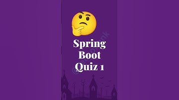 Spring Boot Quiz 1 #java #code #spring #springboot #javadeveloper #hibernate #jdbc #python #react