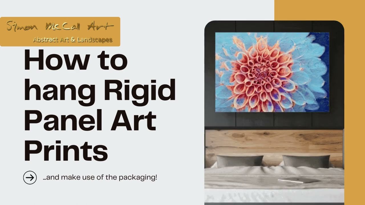 How to hang rigid panel art prints and  make use of the packaging by simon mccall art