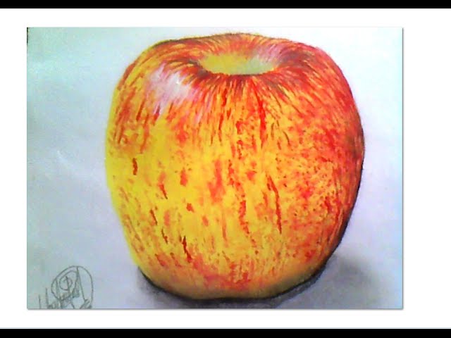 Como dibujo una manzana realista con óleos 🍎 drawing apple l HD 60 fps -  thptnganamst.edu.vn