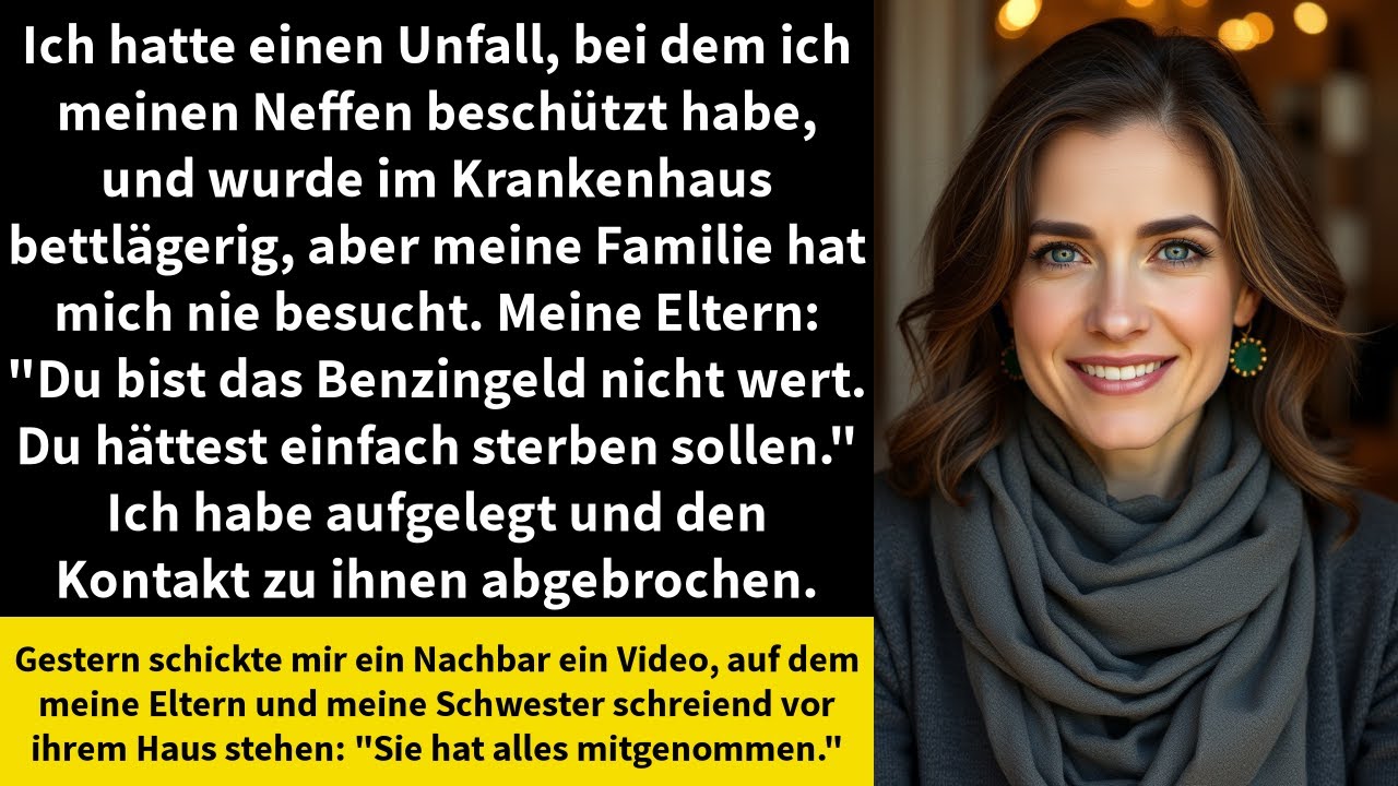 Ich hatte einen Unfall,bei dem ich meinen Neffen beschützt habe,und wurde im Krankenhaus bettlägerig