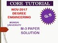 DEGREE ENGG | M-3 | Q.5 | PAPER SOLUTION | NOV-2017 | MUMBAI UNIVERSITY | PROF ZAID