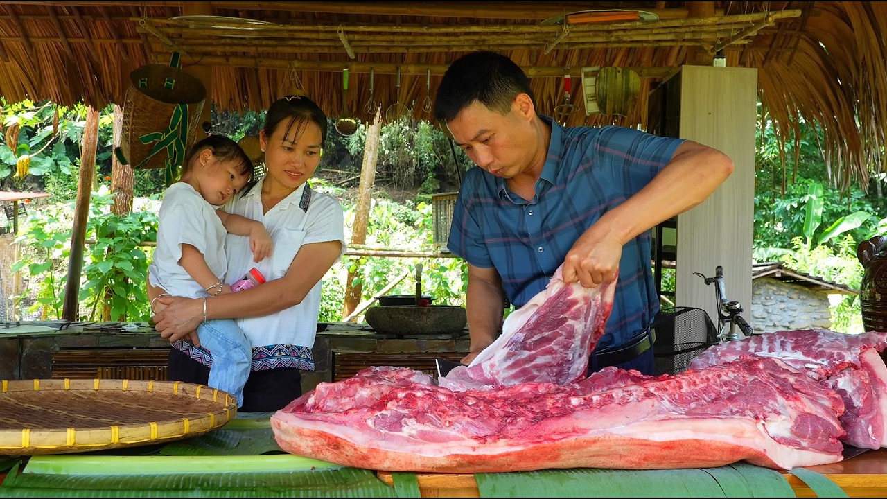 United as One: Husband and Wife Prepare 30 Dishes from a 100kg Pig