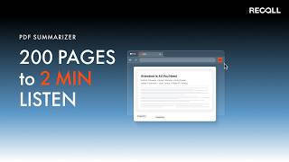PDF Summarizer Save Summarize Chat and Listen to 200 Page PDFs in Minutes