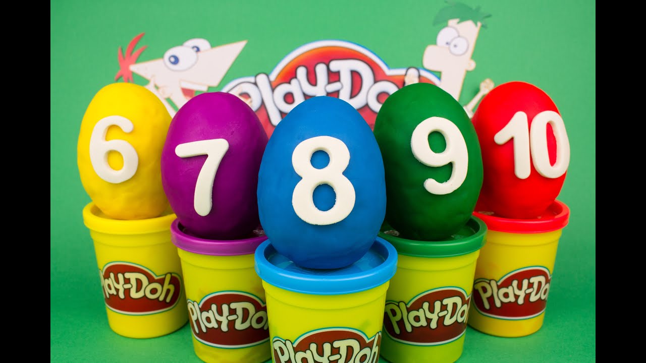 Play Doh Surprise Eggs Numbers 6 7 8 9 10