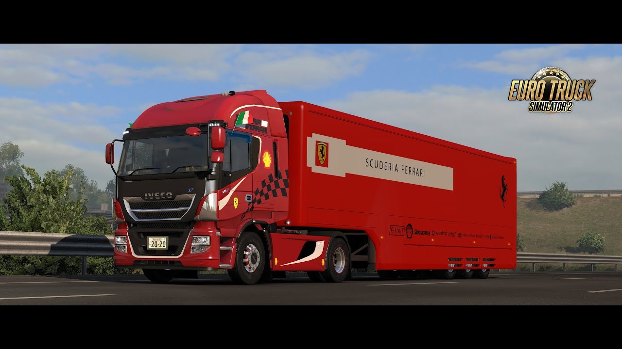 ETS2] 511 超かっこいい！ Ferrari Transport Trailer で『男のロマン