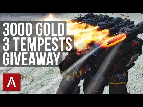 War Robots Giveaway: 3000 Gold + 3 Tempest Weapons - War Robots Giveaway: 3000 Gold + 3 Tempest Weapons